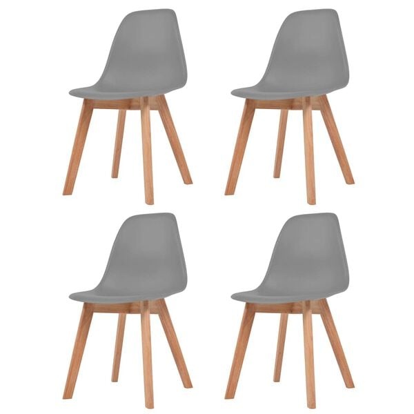 vidaXL Eetkamerstoelen (4 st) Grijs -40%! Zo Goed Als Nieuw