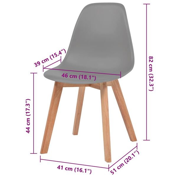 vidaXL Eetkamerstoelen (4 st) Grijs -40%! Zo Goed Als Nieuw