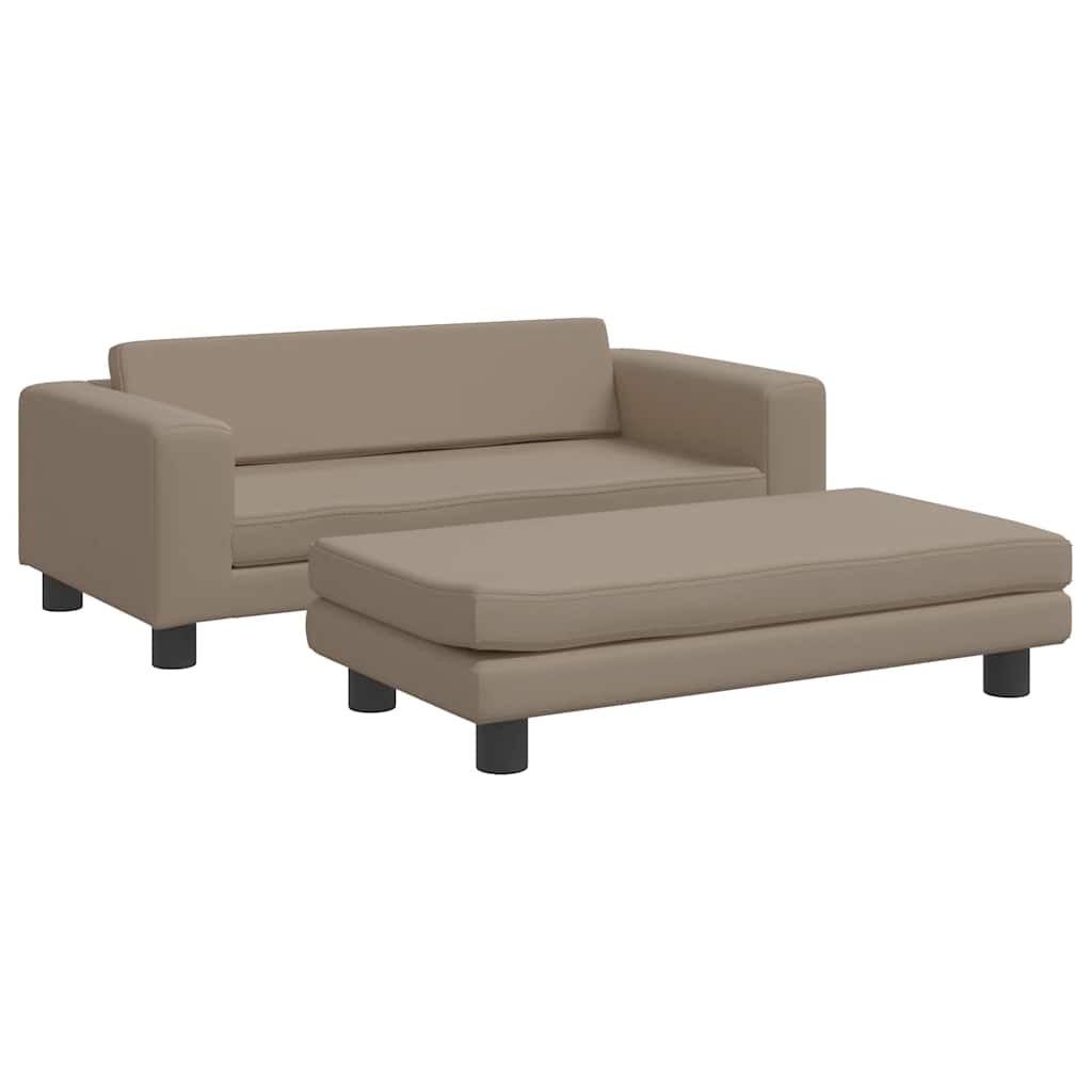 VidaXL Kinderbank + Voetenbank Cappuccino -40%! Z.G.A.N.
