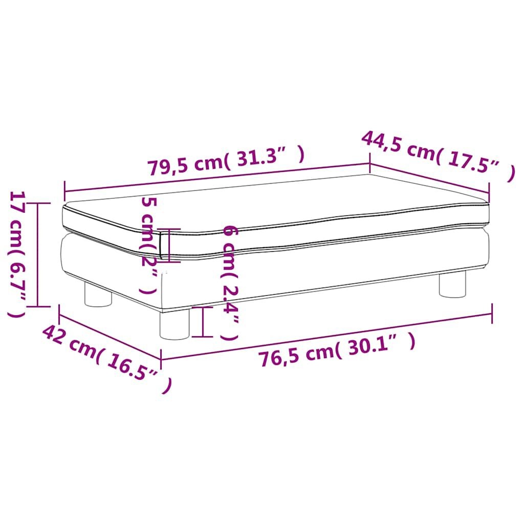 VidaXL Kinderbank + Voetenbank Cappuccino -40%! Z.G.A.N.
