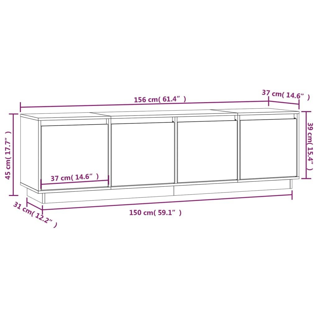 Tv-meubel Grenenhout 156cm - 35% Korting!