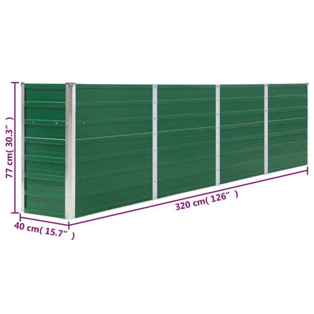 VidaXL Verhoogde Plantenbak Groen 320cm - 46% Korting!