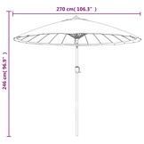 vidaXL Parasol 270cm Zwart - 46% Korting! Zo Goed Als Nieuw