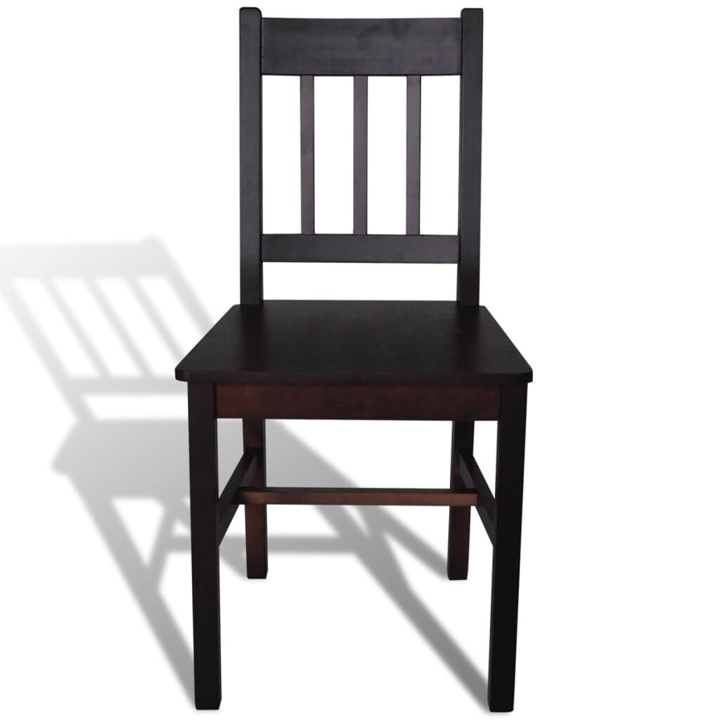 VidaXL Eetkamerstoelen (4x) Grenen Donkerbruin -40%