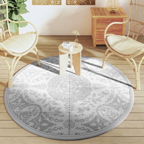 vidaXL Buitenkleed ARAKIL Ø160cm Lichtgrijs - 40% Korting!