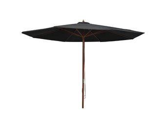vidaXL Parasol Zwart 350cm Hout - 55% Korting!