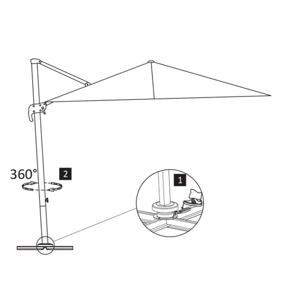 vidaXL Zweefparasol 400x300 Taupe - Zo Goed Als Nieuw! 40% Korting