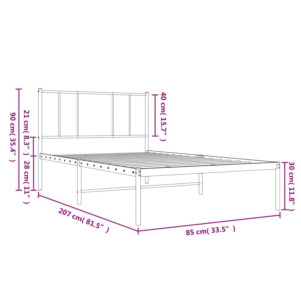 vidaXL Bedframe Wit 80x200 - Zo Goed Als Nieuw - 40% Korting!