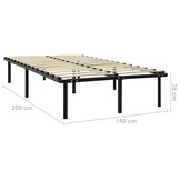 VidaXL Bedframe Zwart 140x200 - 40% Korting! (Retour)
