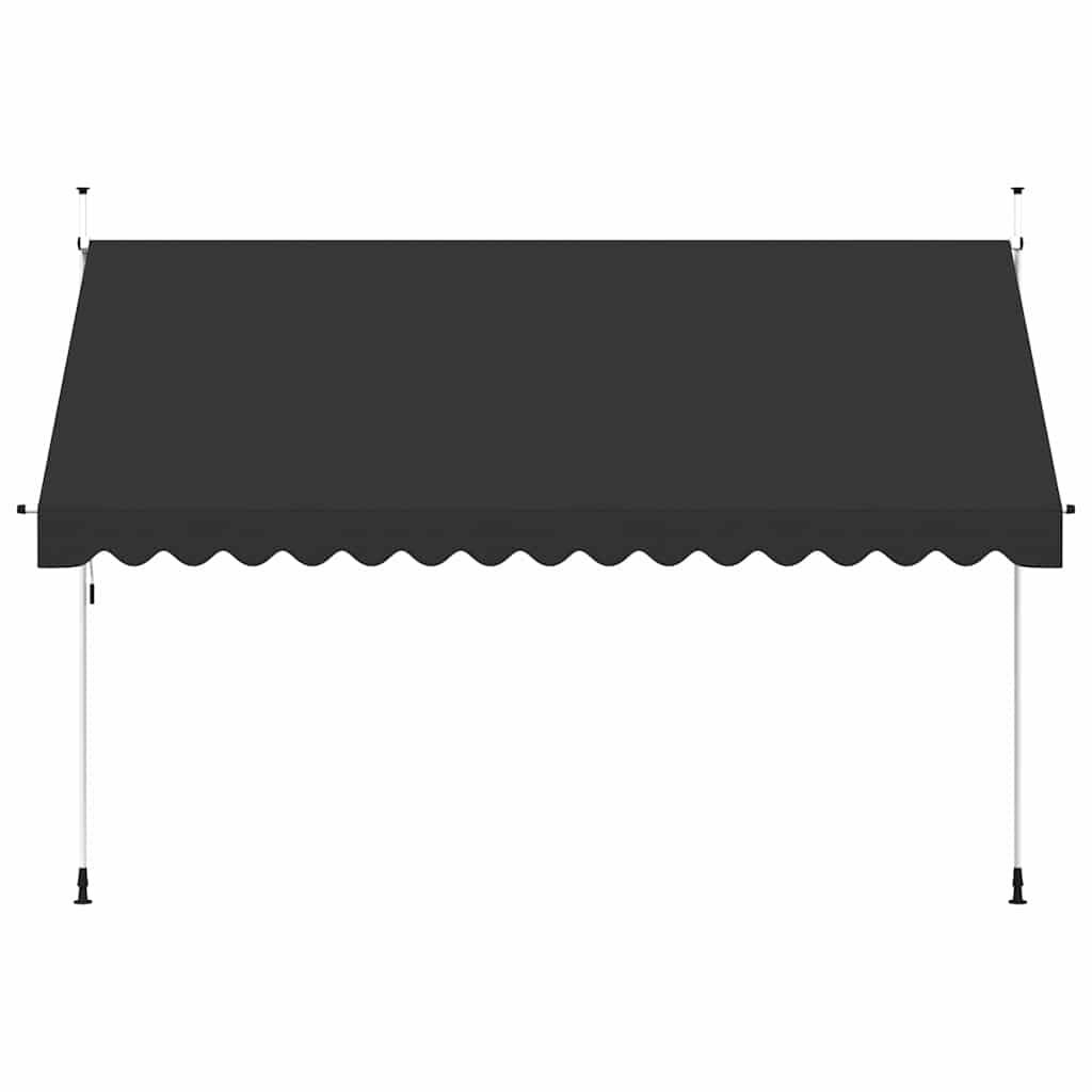 vidaXL Luifel 400cm Antraciet - Handmatig - 40% Korting!