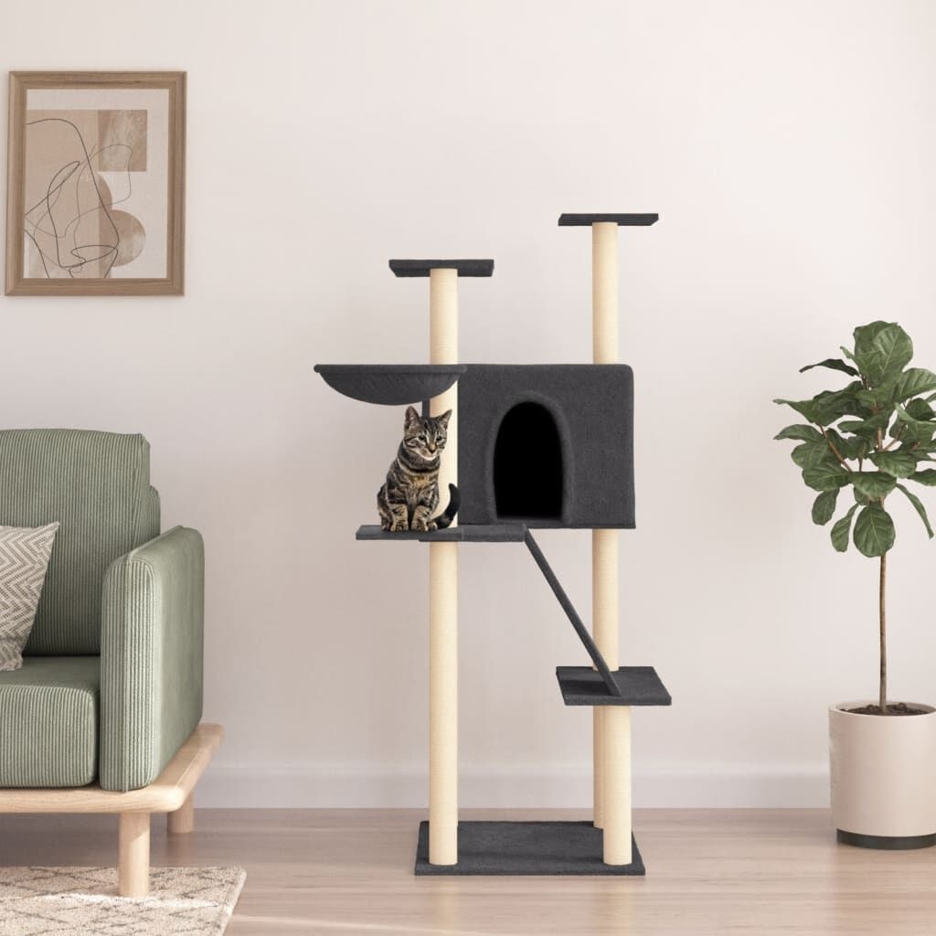 Kattenmeubel met Krabpalen Donkergrijs - 35% Korting!