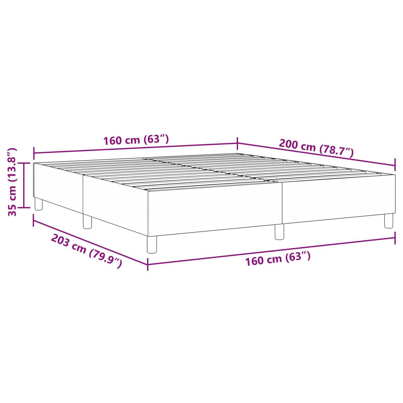 vidaXL Boxspring 160x200 Donkergrijs - 40% Korting!