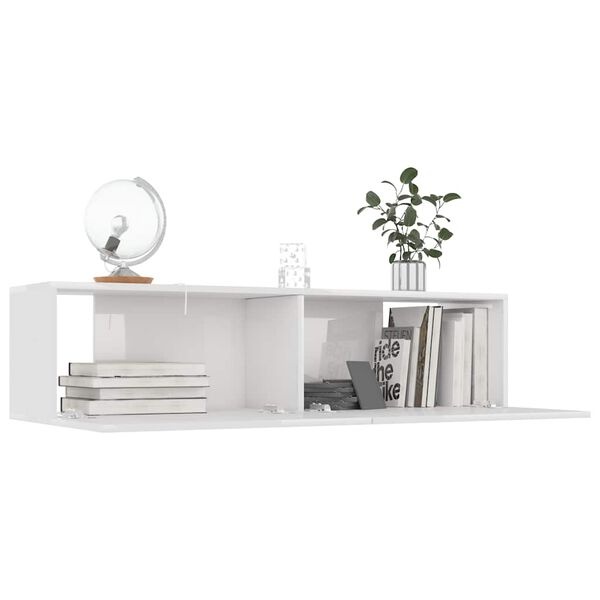 VidaXL TV-meubel Wit Hoogglans 120cm - 40% Korting!