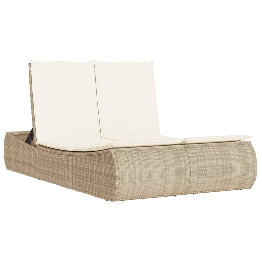 VidaXL 2-Persoons Ligbed Beige met Kussens - 40% Korting!