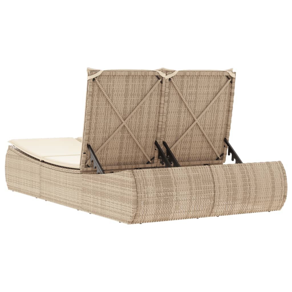 VidaXL 2-Persoons Ligbed Beige met Kussens - 40% Korting!