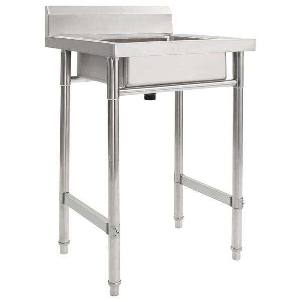vidaXL RVS Gootsteen Enkele Bak - 55% Korting!