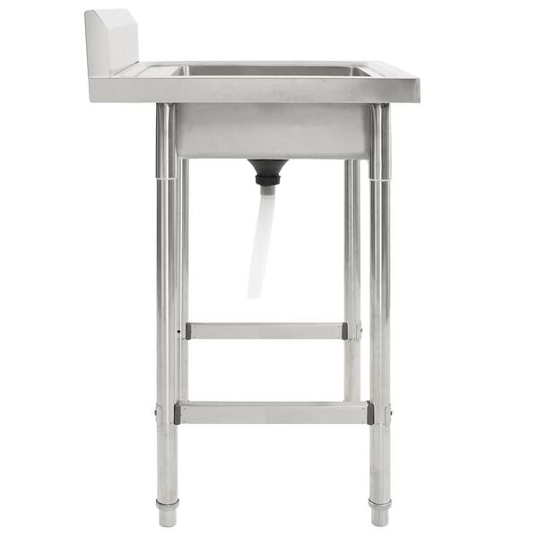 vidaXL RVS Gootsteen Enkele Bak - 55% Korting!