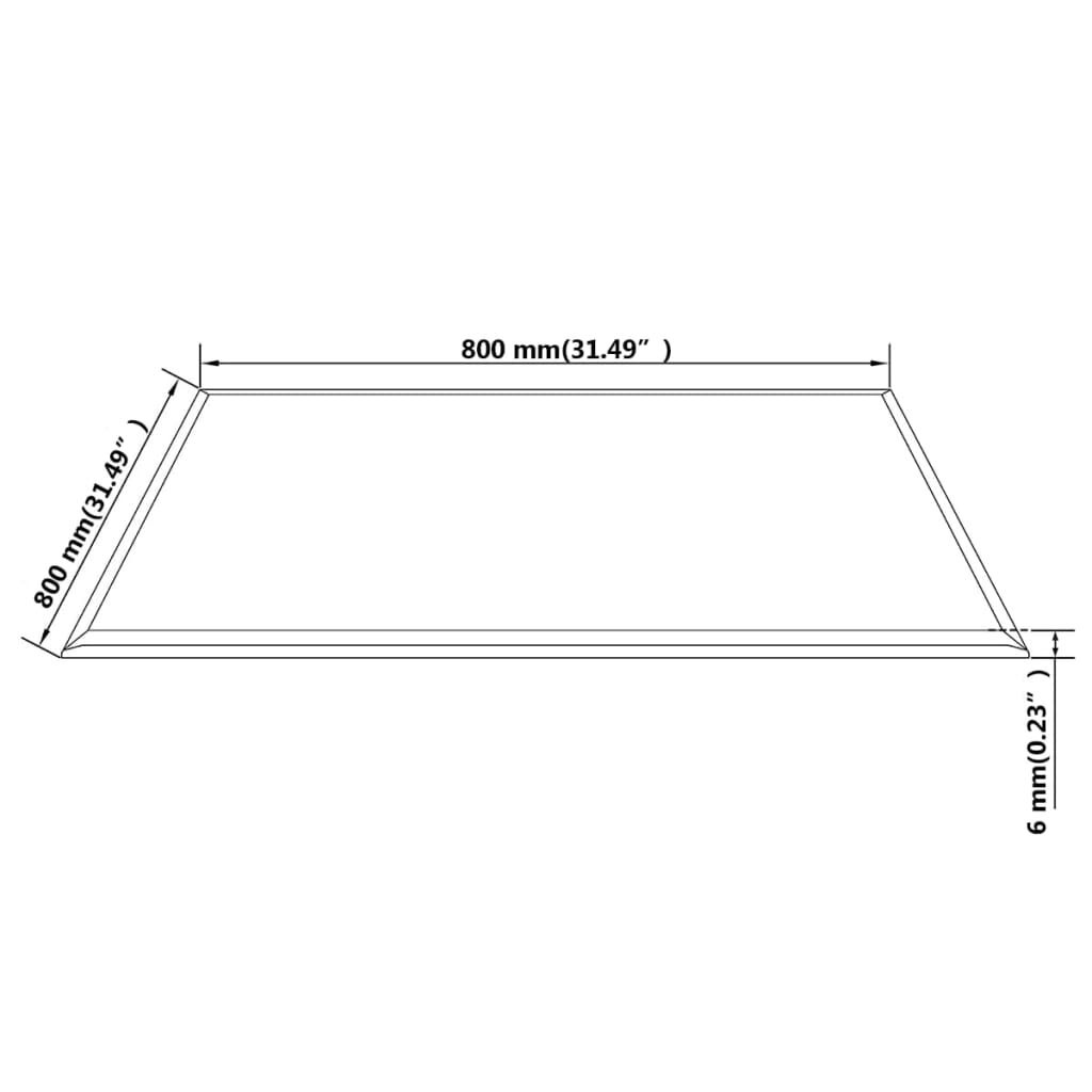vidaXL Vierkant Glazen Tafelblad 80x80cm - 35% Korting!