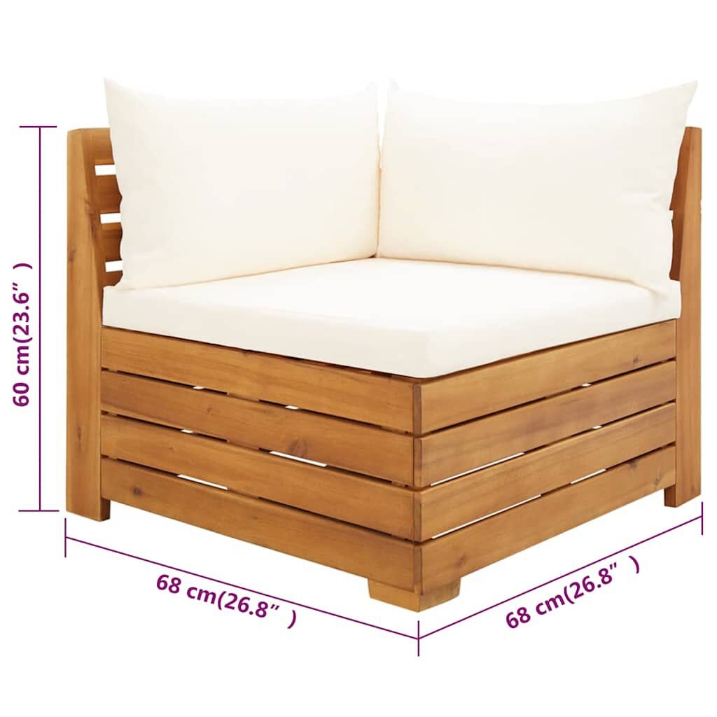 Loungehoek vidaXL Acaciahout - 2-delig - 40% Korting!