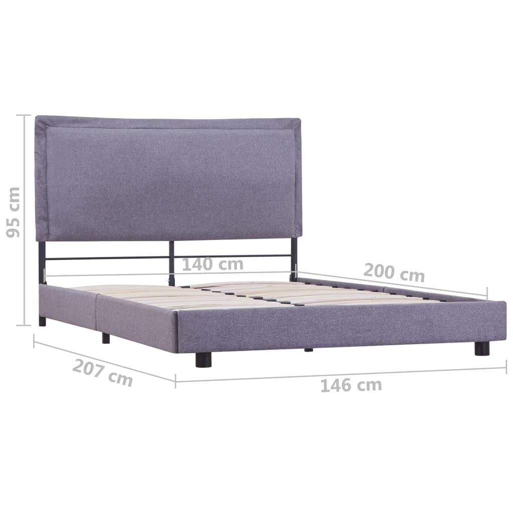 vidaXL Bedframe 140x200 Lichtgrijs - 55% Korting! (Krasjes)