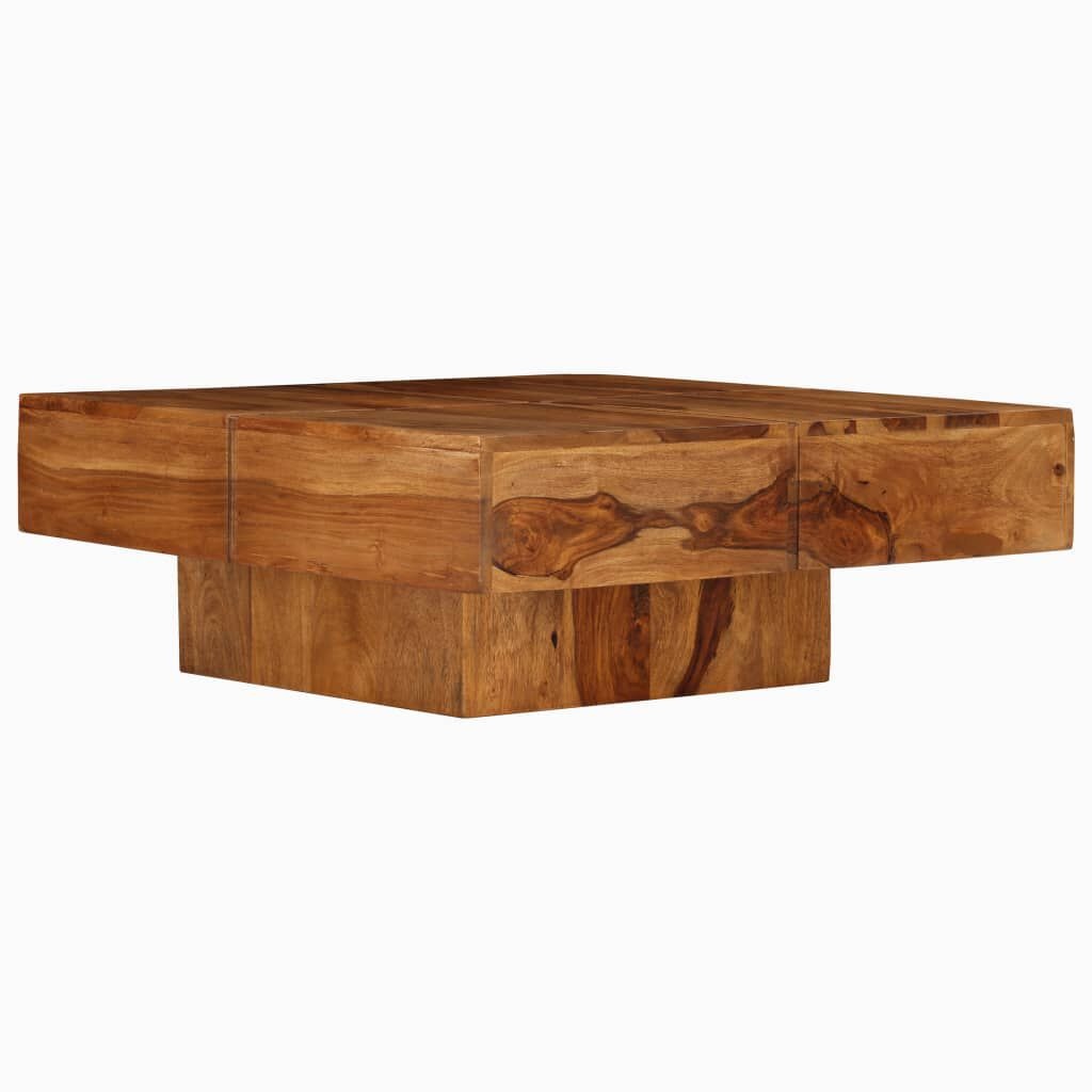 Salontafel Acaciahout 80x80 cm - Uniek! -40%