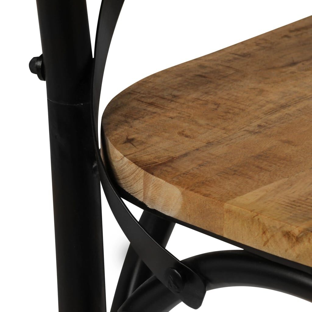 VidaXL Kruisstoelen (2x) Mangohout Zwart -40%! Unieke Kans!