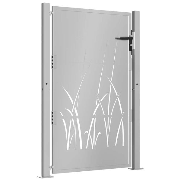 vidaXL Tuinpoort Cortenstaal Grasdesign 105x155cm - 40% Korting!