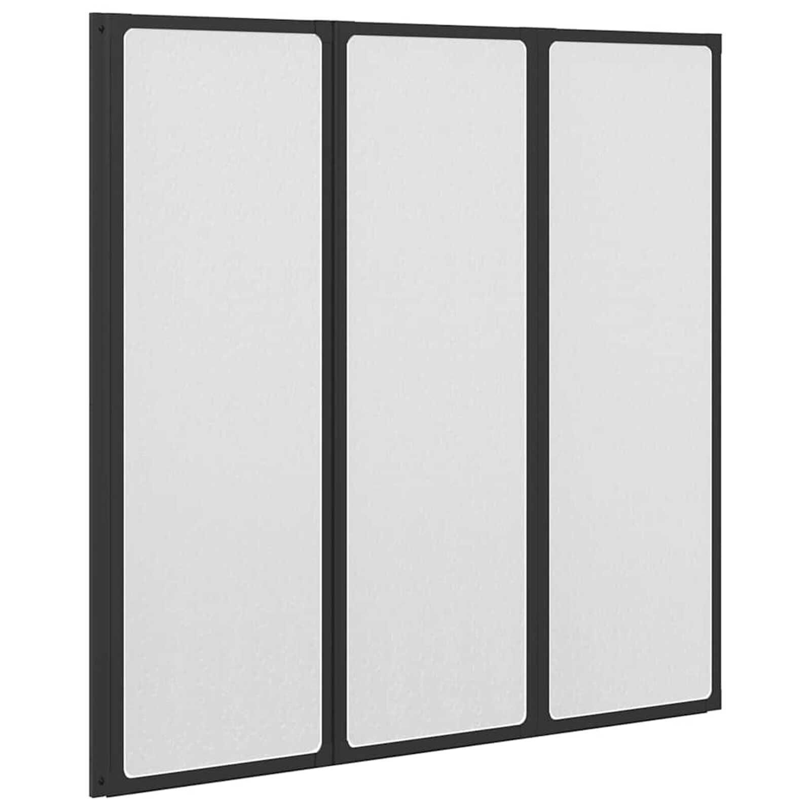 Badscherm 3 Panel Vouwbaar 117x120cm - 40% Korting!