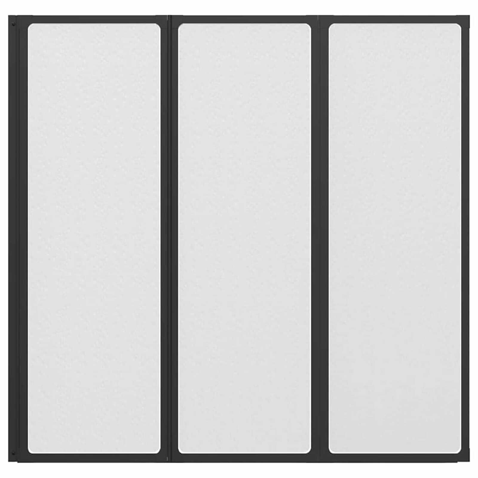 Badscherm 3 Panel Vouwbaar 117x120cm - 40% Korting!