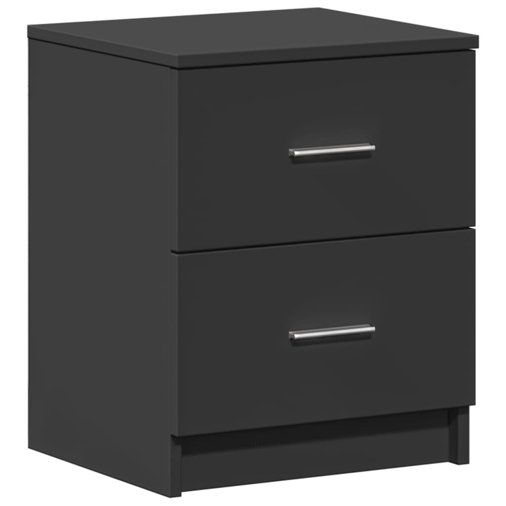 vidaXL Nachtkastjes (2x) Zwart - 60% Korting! (Beschadigd)
