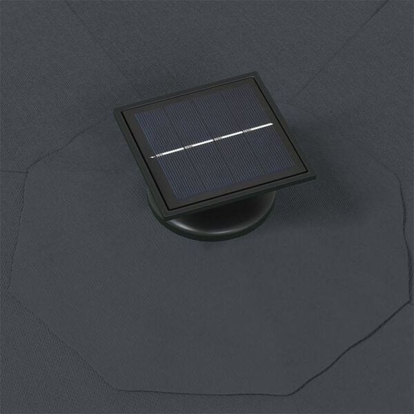Wandparasol met LED's 300cm Antraciet - 40% Korting!