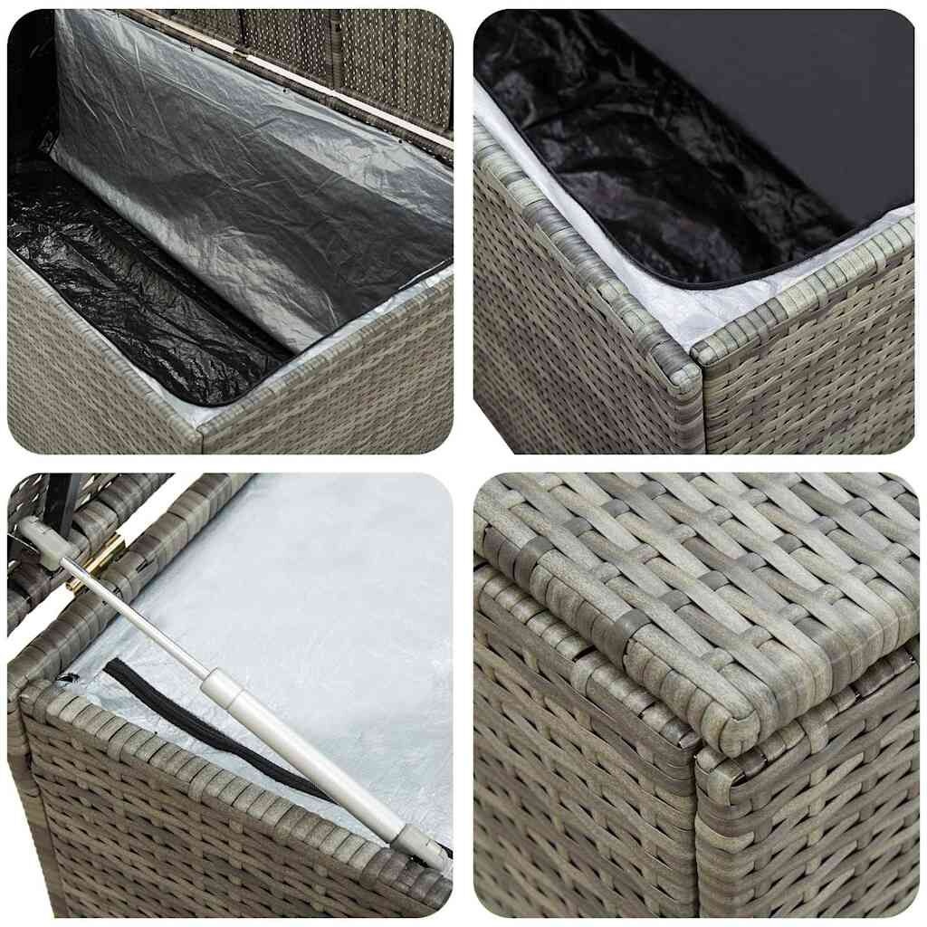Tuinbox Poly Rattan Grijs 200cm - 40% Korting!