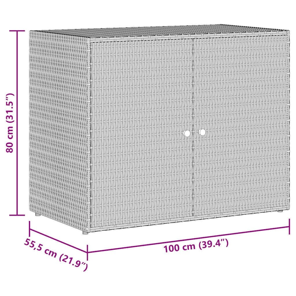 VidaXL Tuinkast Zwart Rattan 100cm - 40% Korting!