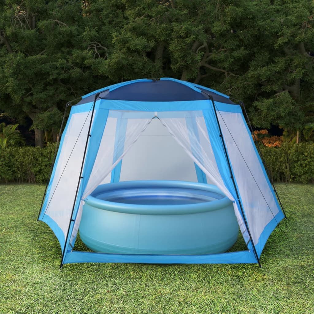 Zwembadtent vidaXL 660x580x250 cm Blauw - 40% Korting!