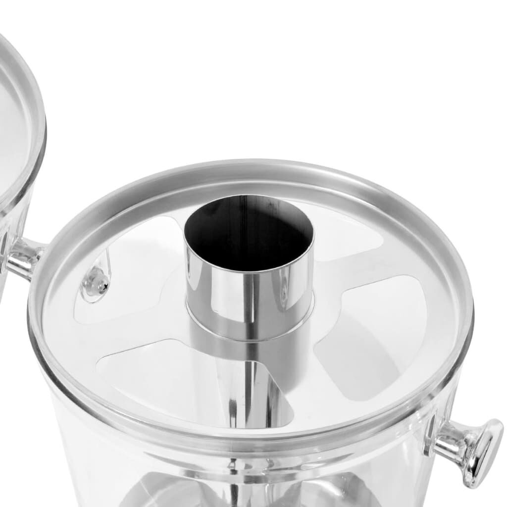 VidaXL Dubbele Sapdispenser RVS 2x8L - 40% Korting!