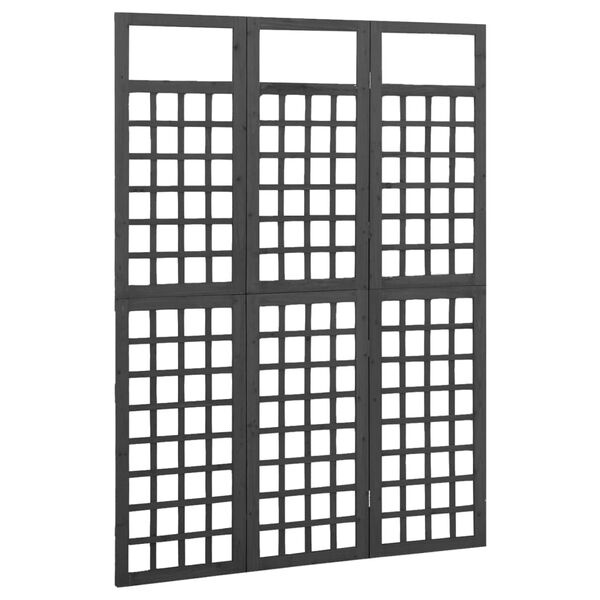 Kamerscherm/Trellis Vurenhout Zwart 121x180cm - 35% Korting!