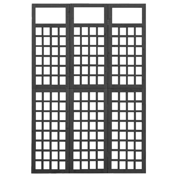 Kamerscherm/Trellis Vurenhout Zwart 121x180cm - 35% Korting!