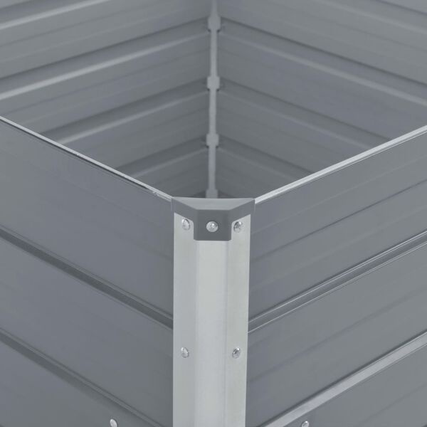 VidaXL Verhoogde Plantenbak 100x100x77cm Grijs -35%