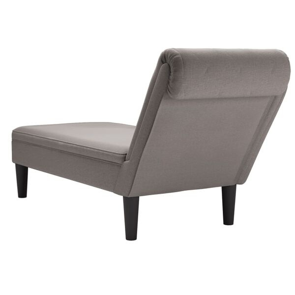 vidaXL Chaise Longue Taupe, Rechterleuning + Kussen - 40% Korting!