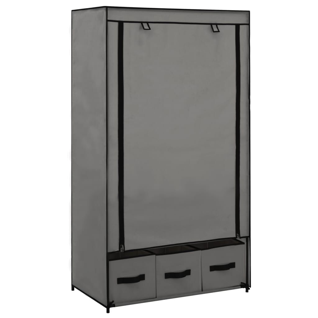 VidaXL Stof Kledingkast Grijs 87x49x159cm - 40% Korting!