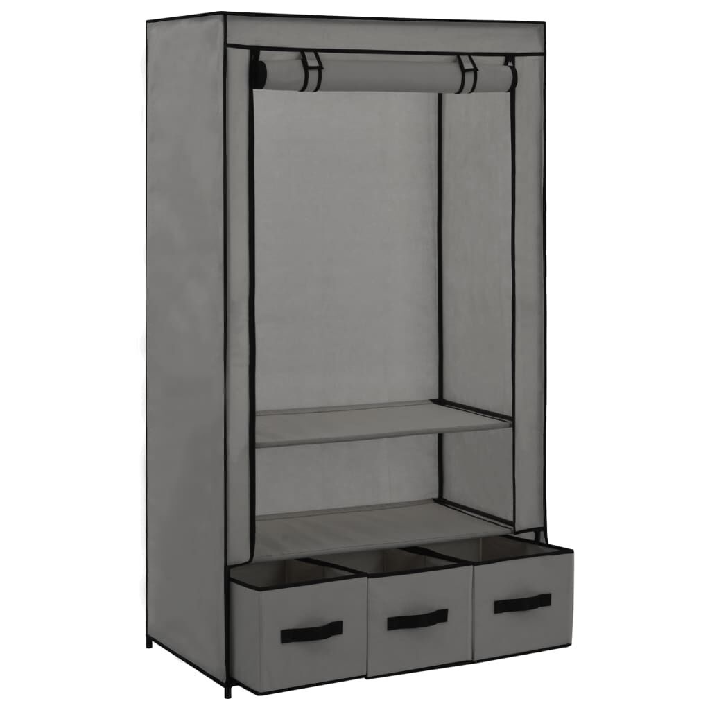 VidaXL Stof Kledingkast Grijs 87x49x159cm - 40% Korting!