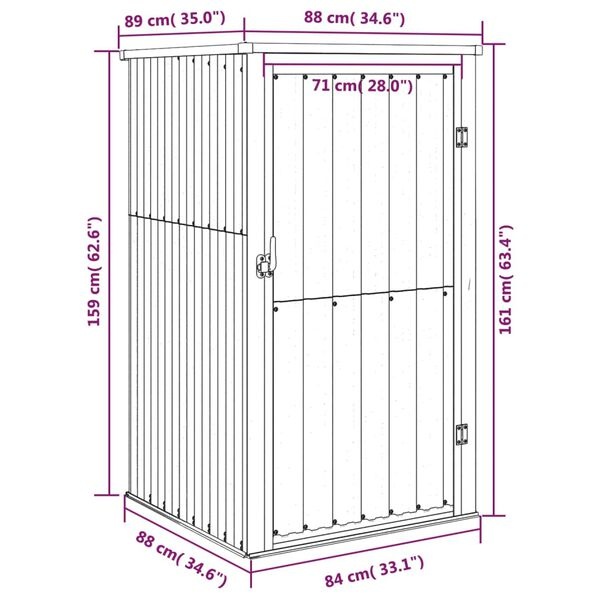 vidaXL Tuinschuur Antraciet - 88x89x161cm - 40% Korting!