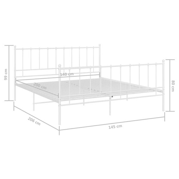 VidaXL Bedframe Wit 140x200 cm - 55% Korting! (Retour)
