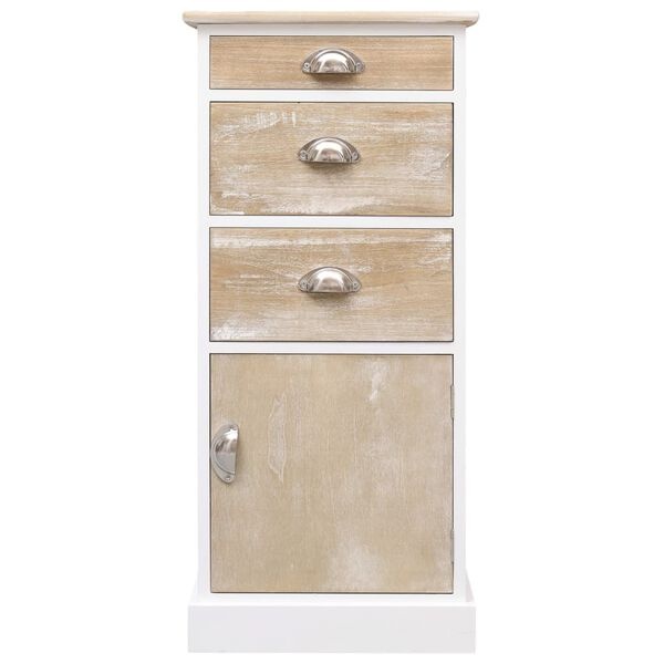 vidaXL Bijzetkast Paulowniahout 38x28x86cm - 40% Korting!