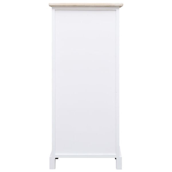 vidaXL Bijzetkast Paulowniahout 38x28x86cm - 40% Korting!