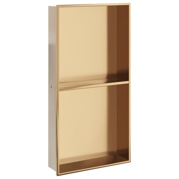 vidaXL Douchenis Goud - 32x62cm - Roestvrijstaal - 40% Korting!