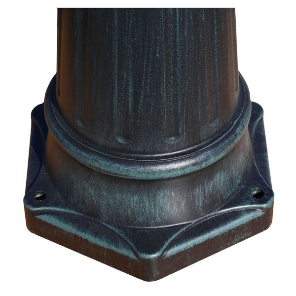 vidaXL Tuinlantaarn met 3 armen 215 cm aluminium donkergroen/zwart