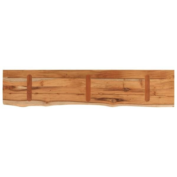 vidaXL Wandschap rechthoekig natuurlijke rand 90x20x2,5 cm acaciahout