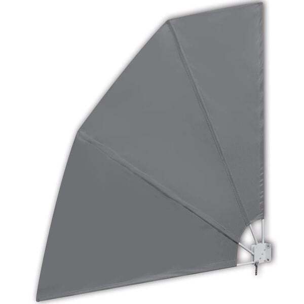 vidaXL Balkonscherm inklapbaar 210x210 cm grijs