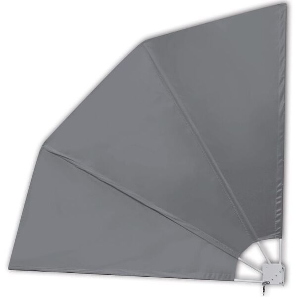 vidaXL Balkonscherm inklapbaar 210x210 cm grijs